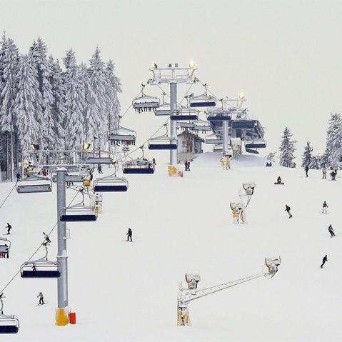 Winterberg im Winter mit einem Skilift