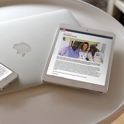 Mockup Zeitungsartikel Jamaika IPad
