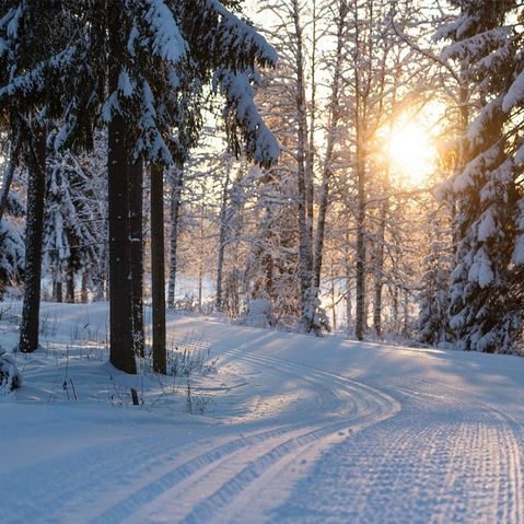 Winterberg im Winter bei Sonnenuntergang