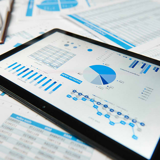 Mockup moderner BI-Software von neusta sd west