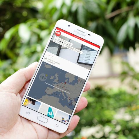 Mockup Bremer Airport Smartphone weiß